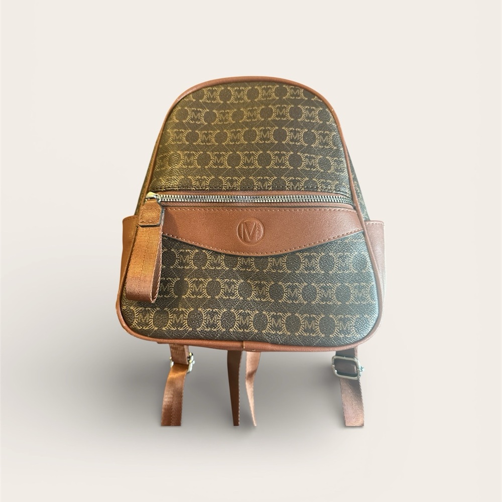 Stylish Brown Patterned Women's Backpack - image 2